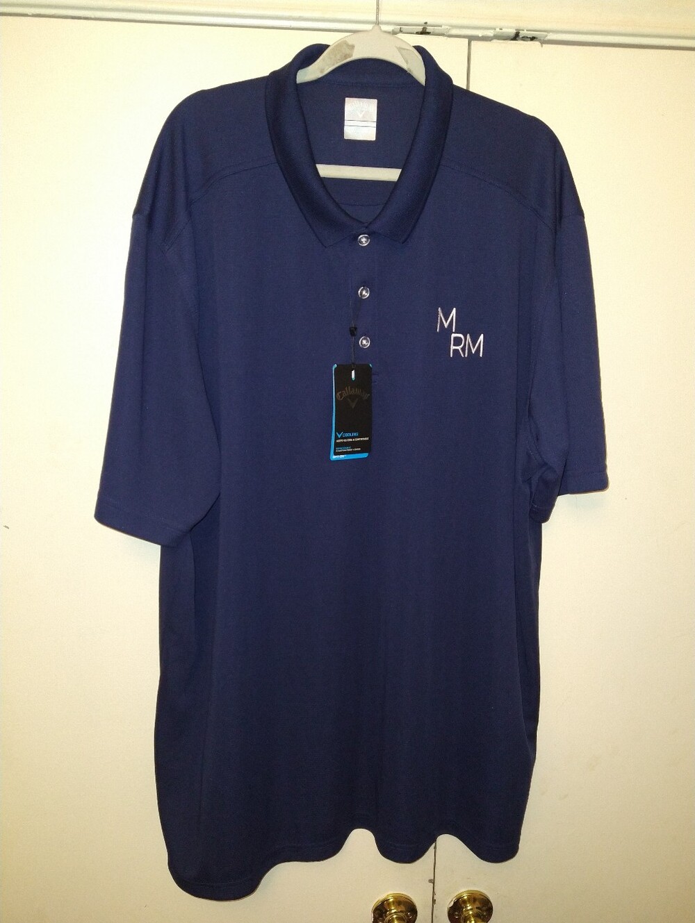 NWT Callaway Opti-Dri Short Sleeve Polo Shirt Men's sz 4XL MRM Logo
